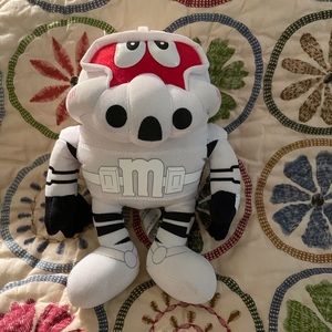 Collectible Vintage 2005 Hasbro Red M&M Storm Trooper Decor Plush